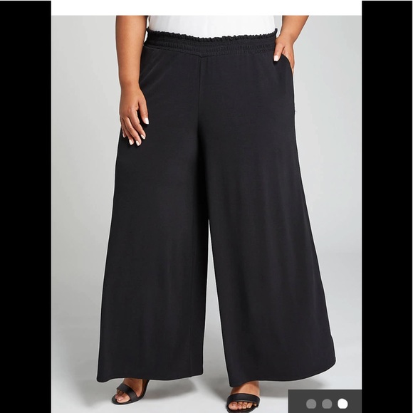 NWT Lane Bryant Knit Kit Pull-On Wide Leg Pant - Picture 2 of 5
